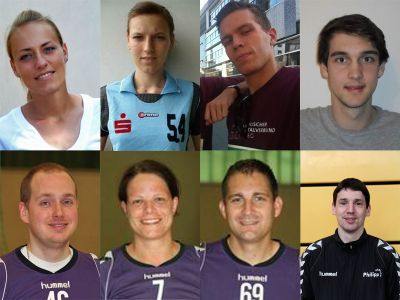 Die WM Teilnehmer aus Kamen (oben v.l.n.r.: Mieke, Nicole, Poldi und Mark; unten v.l.n.r.: Danny, Nathi, Matze und Martin)