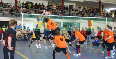 Spielszene Finale männliche A-Jugend CVJM Kamen gegen CVJM Bayreuth